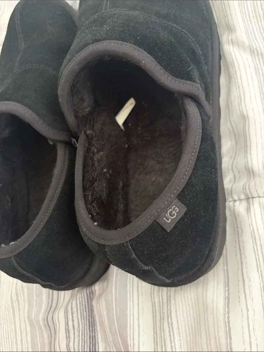 UGG Men’s Black Suede Leisure Slip-On Slippers Size 13